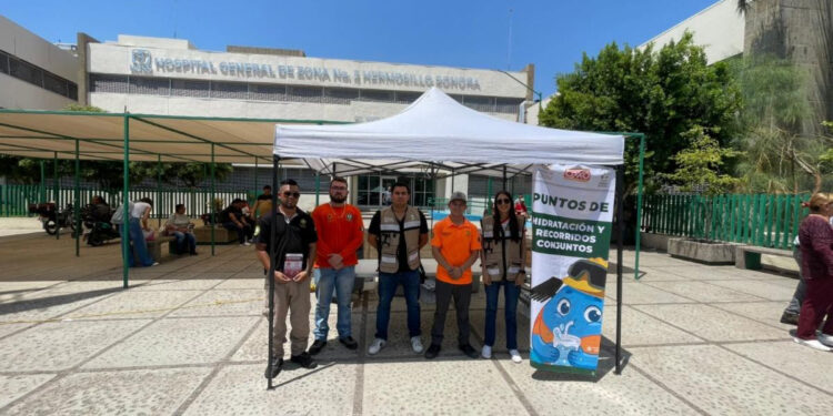 Gobierno de Sonora refuerza entrega de agua y suero para prevenir golpes de calor