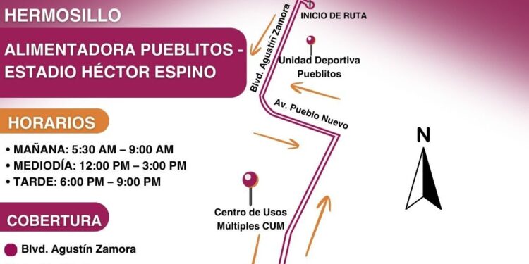 Gobierno de Sonora anuncia dos rutas alimentadoras de transporte urbano al norte y sur de Hermosillo