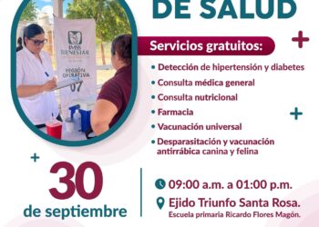 Promueve Ayuntamiento de Guaymas Jornada de Salud en ejido Triunfo Santa Rosa