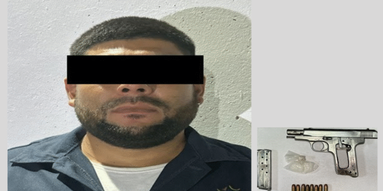 Policía Estatal del Gobierno de Sonora incauta arma de fuego a detenido en Hermosillo