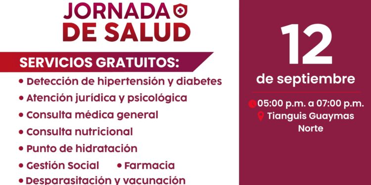 Llevarán Jornada de Salud al tianguis de Guaymas Norte