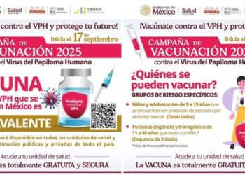 Iniciará Gobierno de Sonora Campaña de Vacunación contra el Virus del Papiloma Humano 2025