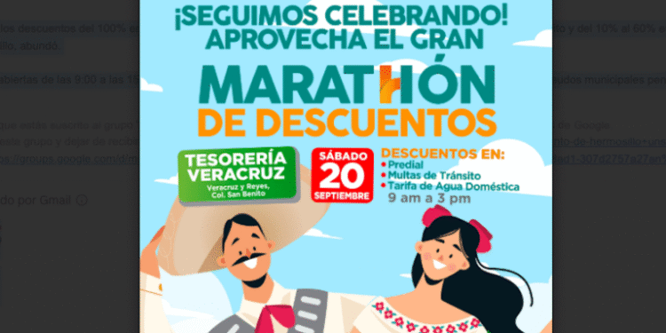 Ofrecerán Tesorería Municipal y Agua de Hermosillo maratón de descuentos el próximo sábado
