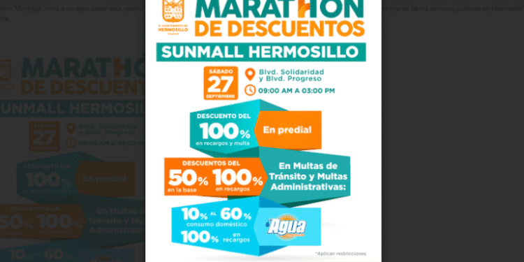 Invita Ayuntamiento de Hermosillo al Maratón de Descuentos este sábado 27