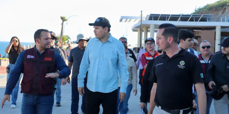Gobierno de Sonora realiza recorridos para evaluar daños en Guaymas por lluvias intensas