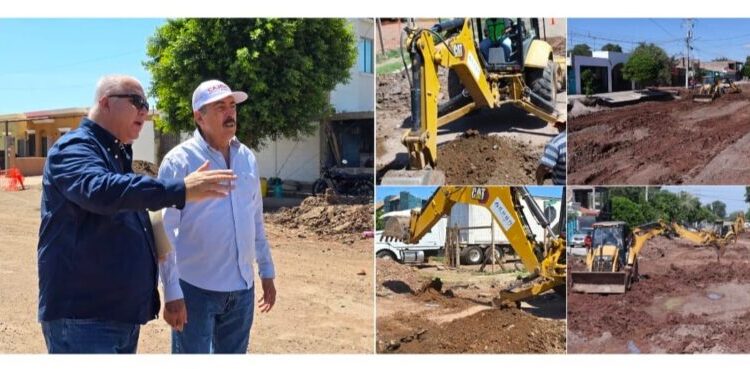 SUPERVISA JAVIER LAMARQUE OBRA DE INFRAESTRUCTURA VIAL E HIDROSANITARIA AL SUR DE LA CIUDAD