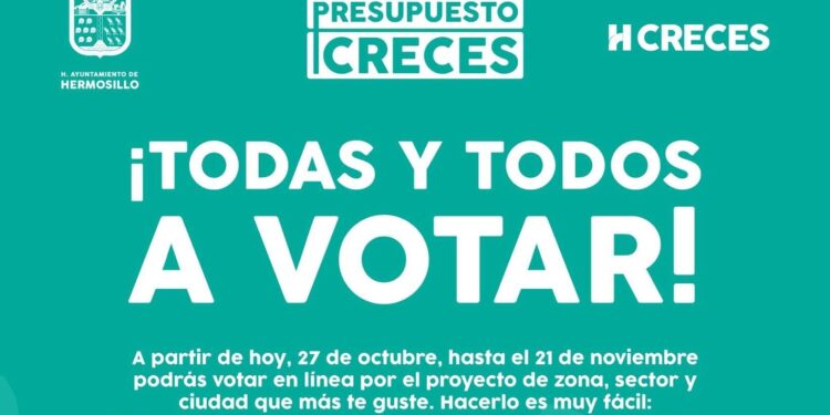Invita Gobierno Municipal a participar en las votaciones del Presupuesto CRECES 2025