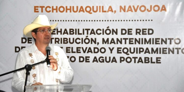 Arrancan obras de REHABILITACIÓN PARA SUMINISTRO DE AGUA POTABLE EN ETCHOHUAQUILA