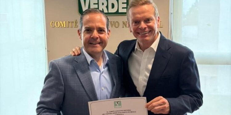 Maloro Acosta se une al Partido Verde como coordinador electoral