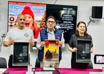 Inician vuelos comerciales Nogales–Los Mochis–Guadalajara a partir del 16 de diciembre