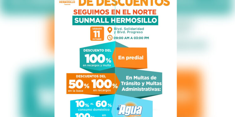 Preparan Tesorería Municipal y Agua de Hermosillo jornada de descuentos el próximo sábado