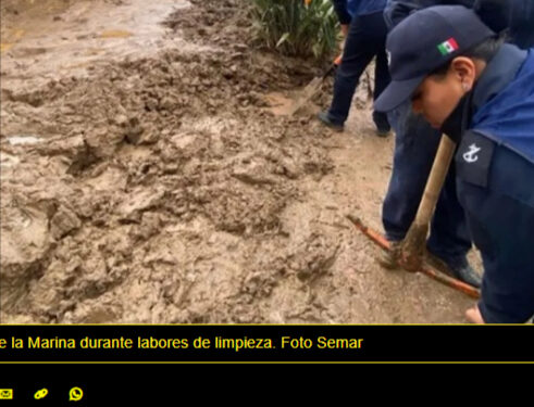 Retirados 32 mil metros cúbicos de escombro en limpieza tras lluvias en Veracruz: Semar