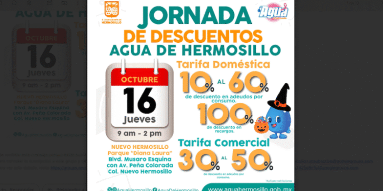 Invita Agua de Hermosillo a Jornada de Descuentos en la colonia Nuevo Hermosillo