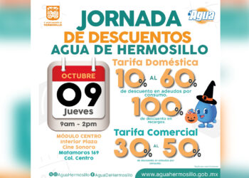 Lleva Agua de Hermosillo Jornada de Descuentos al Centro este jueves