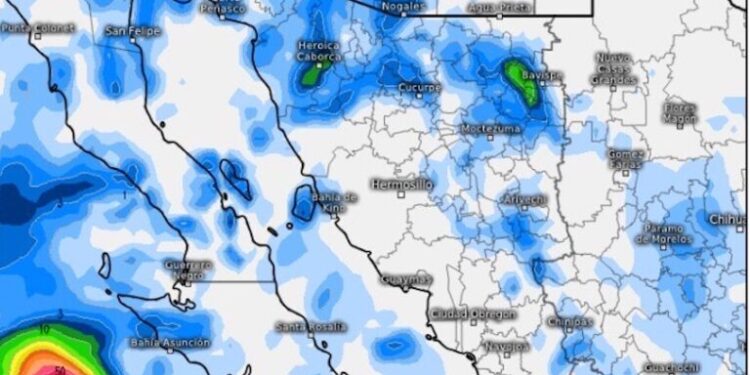 Por ‘Priscilla’ se esperan lluvias jueves y viernes en Sonora