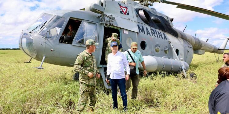 Supervisa Gobernador Durazo comunidades afectadas por tormenta tropical Raymond y garantiza apoyos a familias