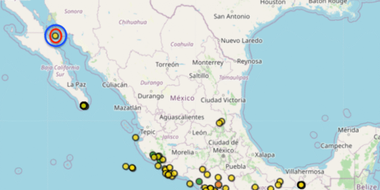 Vuelve a temblar frente a las costas de Guaymas, anoche