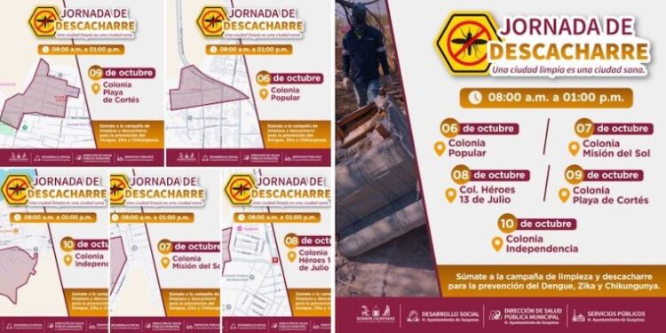 Llevarán del 6 al 10 de octubre Jornada de Descacharre a colonias de Guaymas
