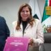 La Diputada Vicky Espinoza Presidenta del H. Congreso del Estado recibe el paquete económico 2026 del Gobierno de Sonora