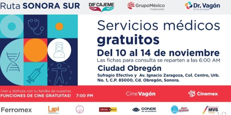 VISITARÁ EL TREN DE LA SALUD A CAJEME