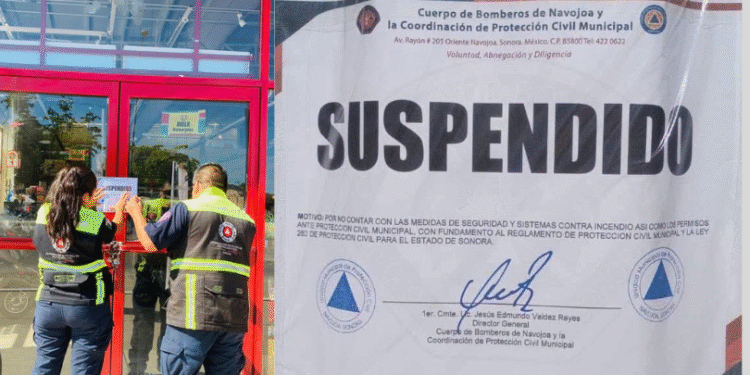 Cierra Protección Civil tienda Waldos en Navojoa por medidas preventivas