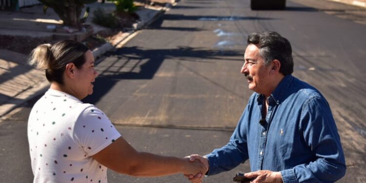 SUPERVISA JAVIER LAMARQUE AVANCE DE OBRAS EN ZONA SUR Y CENTRO DE LA CIUDAD
