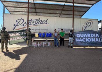 ASEGURAN 91 LITROS DE PRECURSOR QUÍMICO EN SAN LUIS RÍO COLORADO