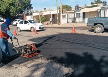 Con trabajo diario avanza la rehabilitación de calles en Hermosillo