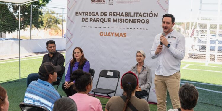 Secretaría de Bienestar entrega la rehabilitación del Parque Misioneros en Guaymas