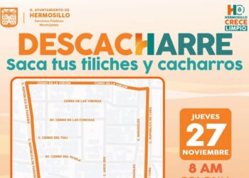 Realizará Gobierno de Hermosillo jornada de descacharre este  jueves en la colonia Los Mirasoles