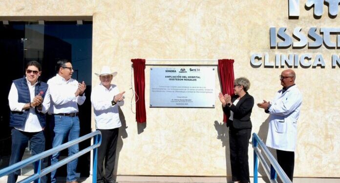 Inaugura Gobernador Durazo ampliación del Hospital de Isssteson en Nogales