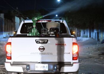 Secretaria de Salud continúa con acciones intensas de fumigación para el combate del mosco transmisor den dengue