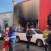 Atienden cuerpos de emergencia incendio de establecimiento comercial en Centro de la ciudad