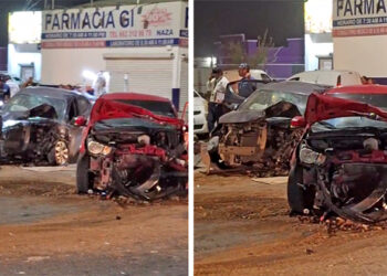 “Encontronazo” deja cuatro heridos en la colonia Laura Alicia Frías
