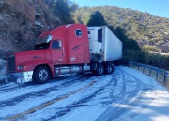 Continúa pronóstico de caída de nieve o agua nieve en sierra de Sonora