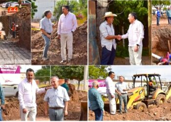 SUPERVISA JAVIER LAMARQUE TRABAJOS DE PAVIMENTACIÓN E INFRAESTRUCTURA EN CAJEME