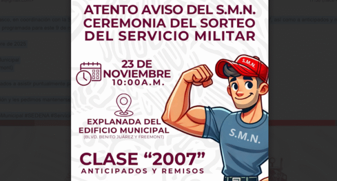 Posponen ceremonia del sorteo del Servicio Militar Nacional