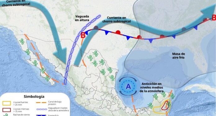 Por frente frío se espera marcado descenso en la temperatura el sábado