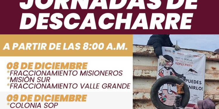 Anuncian Jornada de Descacharre en colonias de Navojoa