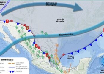 Para hoy corriente en chorro polar y un río atmosférico, en Sonora