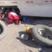 Fallece llantero al estallarle llanta de trailer
