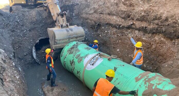 Avanza Agua de Hermosillo trabajos del Colector Vado del Río