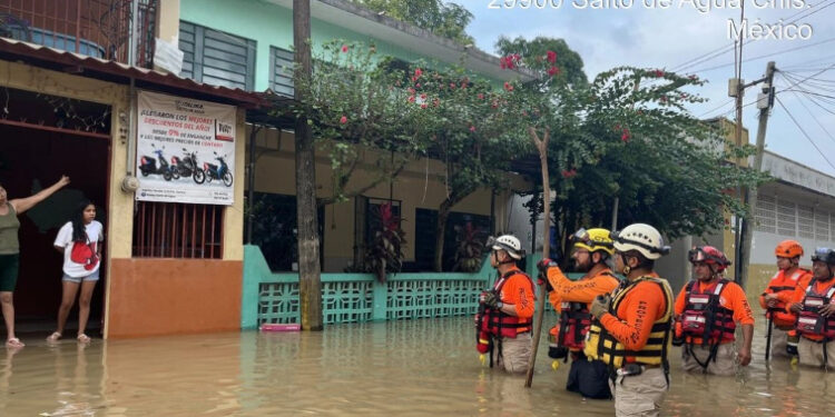 Se inundan 352 casas en Salto de Agua por desbordamiento del río Misoljá en Chiapas