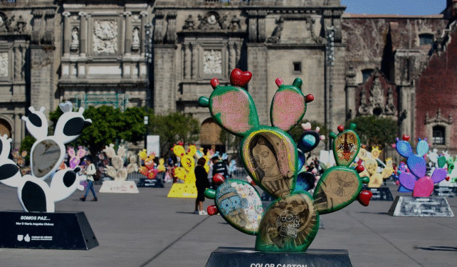 Aloja el Zócalo ‘Nopalera en el corazón’, “símbolo de memoria y resistencia”