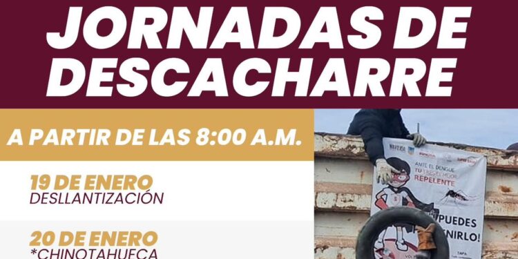 Se realizarán Jornadas de Descacharre en comunidades rurales.