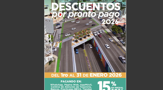 Invita Ayuntamiento de Hermosillo a aprovechar últimas semanas del 15% de descuento en pago de Predial 2026