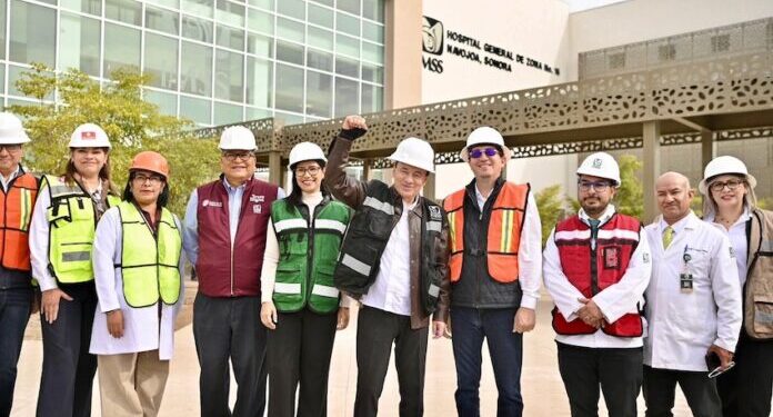 Supervisa gobernador Durazo hospital del IMSS en Navojoa con 96% de avance; beneficiará a 96 mil derechohabientes