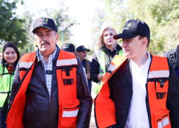 Supervisan Alfonso Durazo y Javier Lamarque avances de los proyectos históricos en parque infantil Ostimuri y Laguna del Náinari