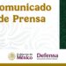 Comunicado Oficial de Secretaria de Defensa de México