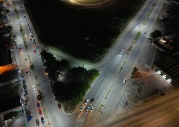 AVANZA FUERTE PROGRAMA DE ILUMINACIÓN DE PERIFÉRICO Y BULEVARES EN NAVOJOA